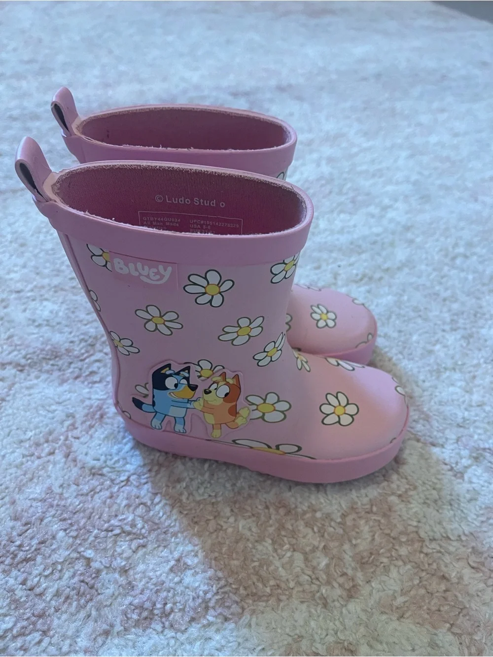 Pink Floral Rain Boots - Kids